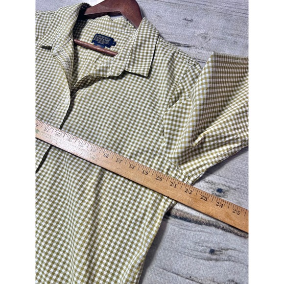 Pendleton Mens Long Sleeve Gingham Button Up Shirt Olive Green Size XL - Picture 4 of 4
